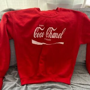 Coco Chanel Red Sweatshirt